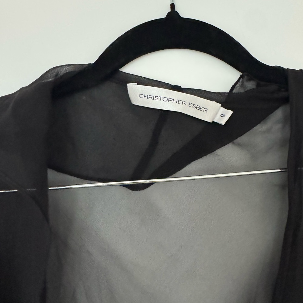 Christopher Esber Sheer Black Maxi Dress - Picture 3 of 6